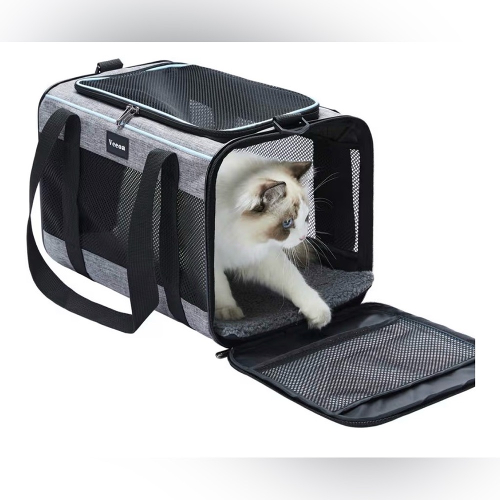 Carrier for Pets Up to 16 Lbs, 17.5x11x11 Inches Soft-Sided Cat Animal Carrier